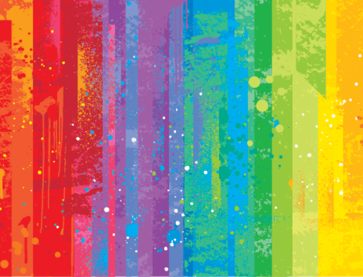 Rainbow Stripes and Splatter Stock photo image