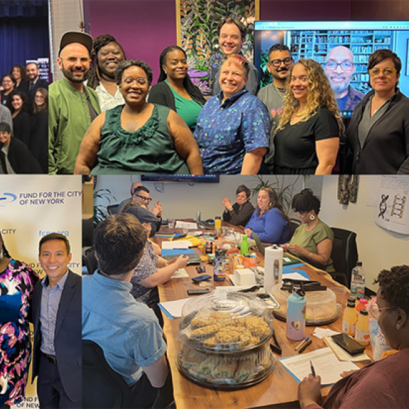 Collage of archival group photos.