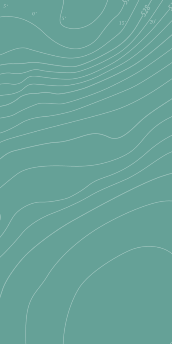 Teal graphic with tinted weather pattern lines