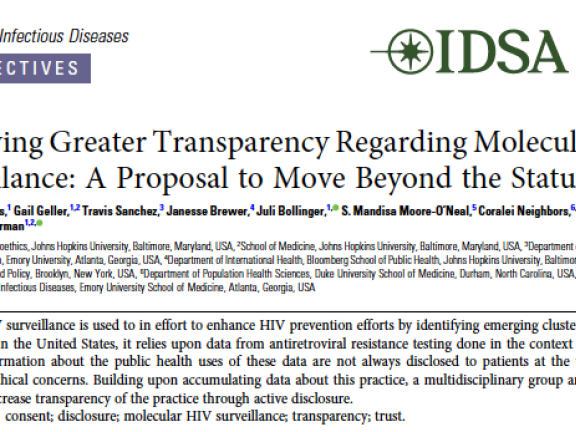 Screenshot of OFID article heading