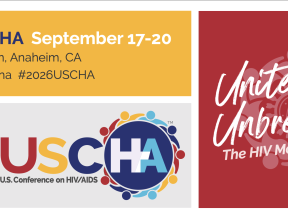 USCHA logo in grey box, NMAC logo in dark blue box, event details in yellow box, slogan "united and unbreakable" in a red box