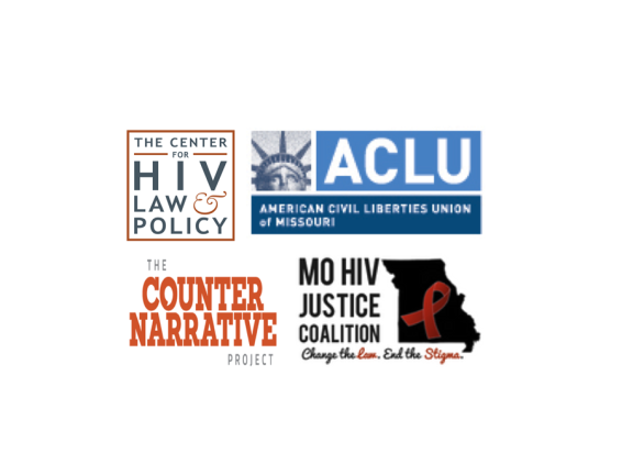 Logo Block with chlp, ACLU, COUNTER NARRATIVE AND MO HIV JUSTICE COALITION