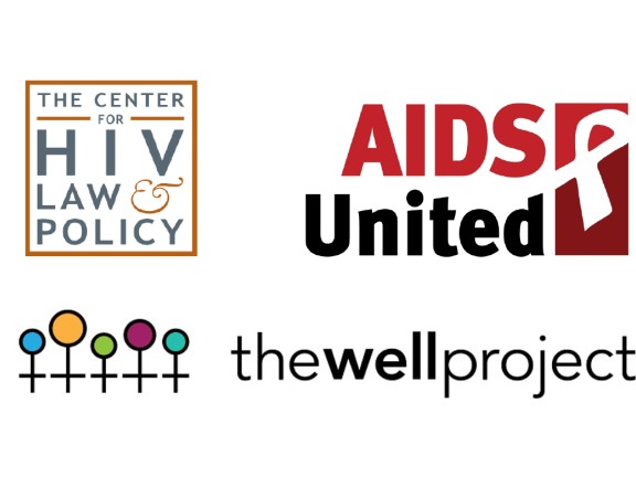 Logos for chlp, AIDS united and the well project