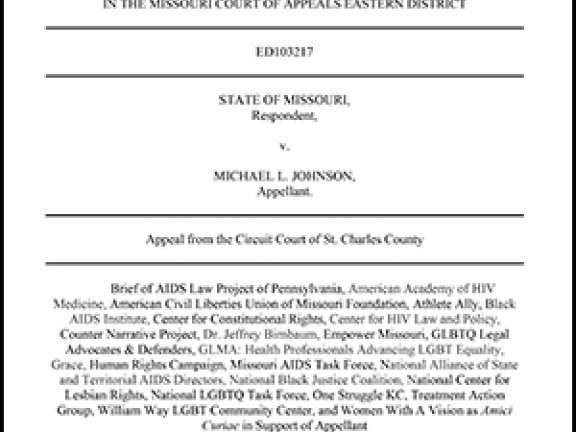 Cover of Missouri v Johnson Brief