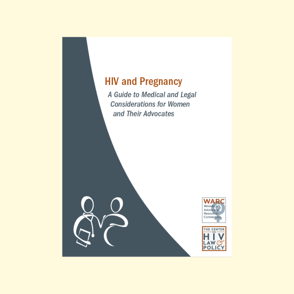 Cover of HIV and Pregnancy with CHLP and WARC logos.