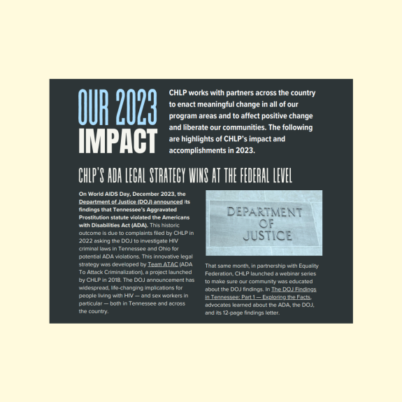 Screenshot of 2023 Impact Report