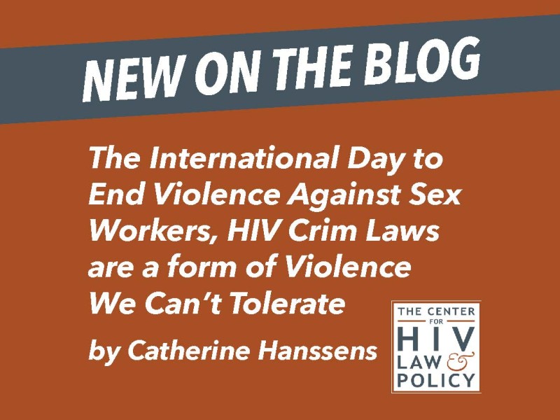 Day to End Violence Against Sex Workers Blog Logo Graphic