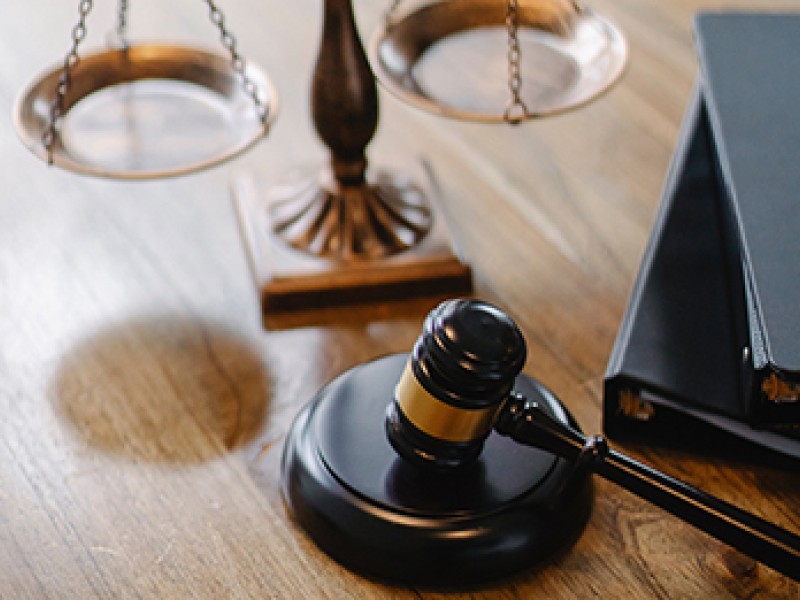 judge's gavel on a wooden desk