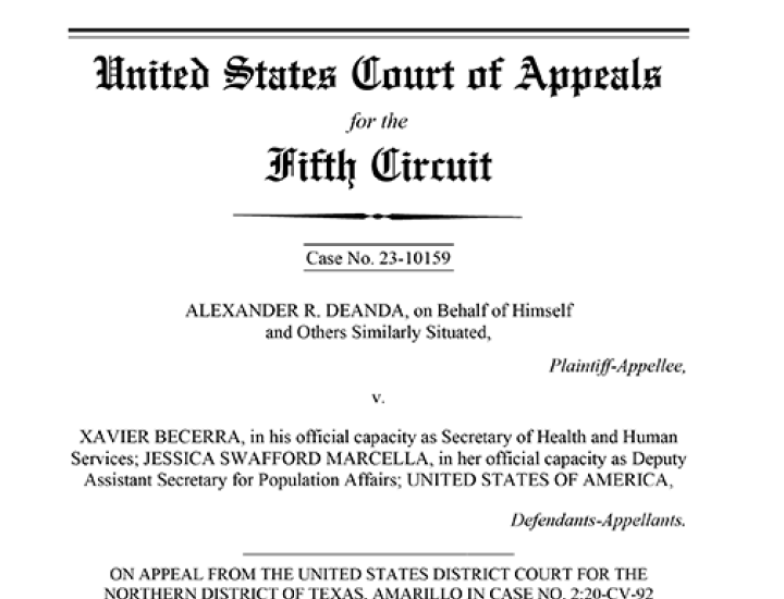 Deandra v Becerra Amicus Brief Front Page