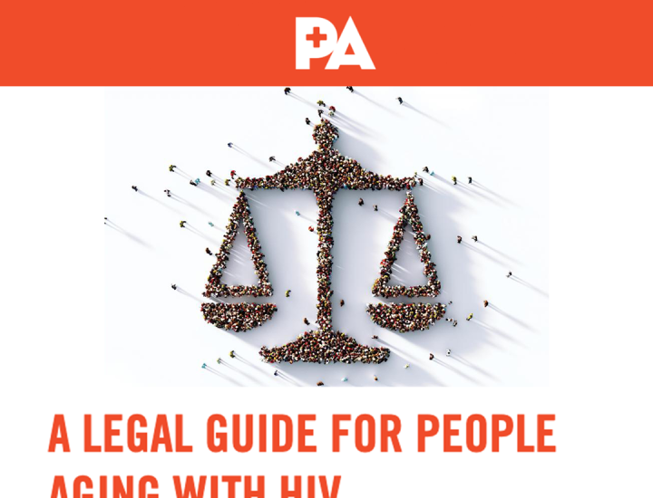 Orange band at top with PA logo, stock are of legal scale made up of small people icons and title of the article