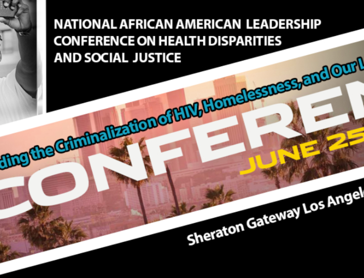 Black background, two black and white photos with conference title, date and NAESM logo on a diagonal.