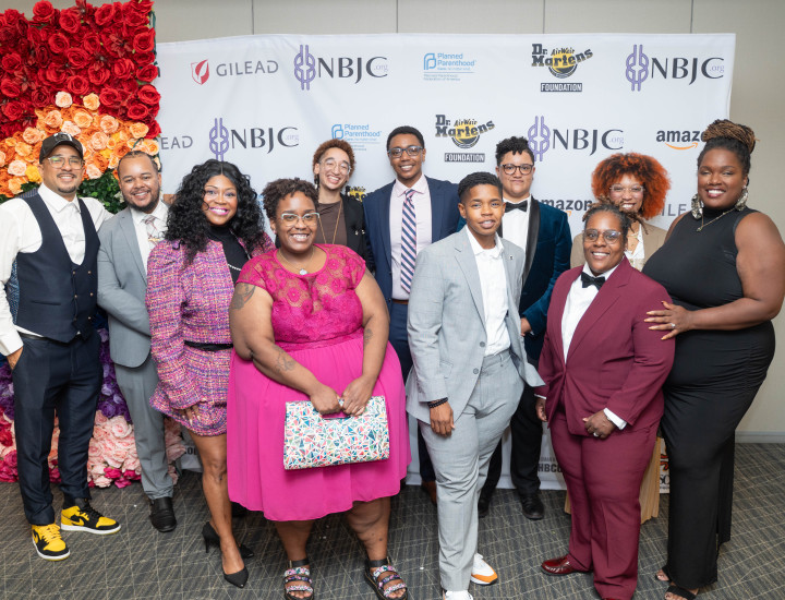 Kytara Epps pictured with some of the 100 to Watch Black LGBTQ+/SGL Emerging Leaders cohort.
