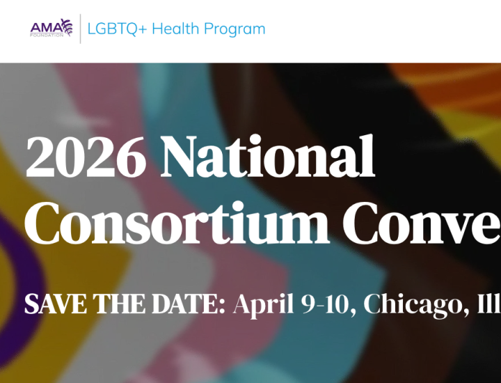 Event detail in white type in front of a Progress Pride Rainbow Flag with AMAF logo at the top.