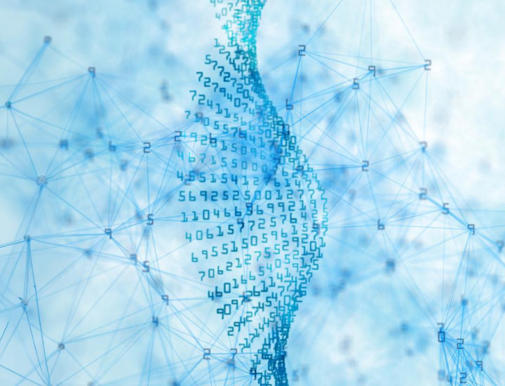 Abstract genetic sequencing artwork
