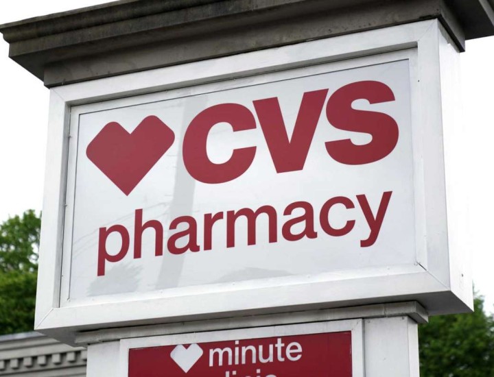 CVS Pharmacy sign in front of store.