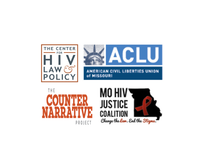 Logo Block with chlp, ACLU, COUNTER NARRATIVE AND MO HIV JUSTICE COALITION